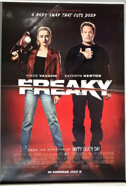 Cinema Poster: FREAKY 2020 (One Sheet) Vince Vaughn Kathryn Newton Celeste O'Connor  