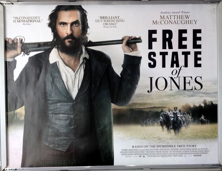 Cinema Poster: FREE STATE OF JONES 2016 (Quad) Matthew McConaughey