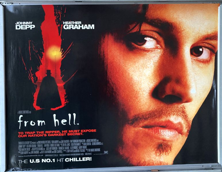 Cinema Poster: FROM HELL 2001 (Main Quad) Johnny Depp Heather Graham