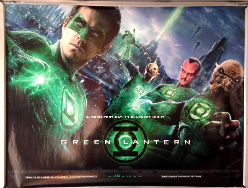 Cinema Poster: GREEN LANTERN 2011 ('Masked' Quad) Ryan Reynolds Blake Lively