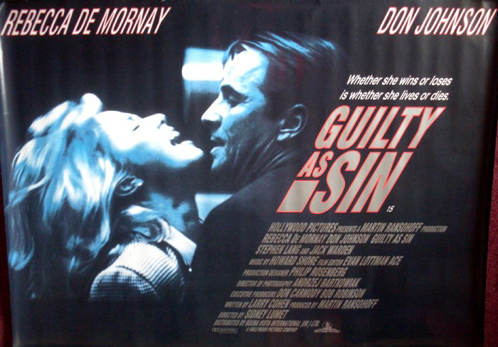 GUILTY AS SIN: UK Quad Film Poster