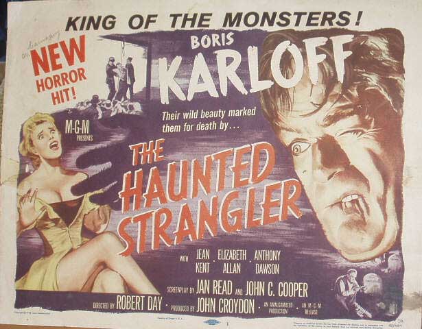 HAUNTED STRANGLER, THE: Set of 8 Original Lobby Cards HAUNTED STRANGLER, THE: Set of 8 Original Lobby Cards