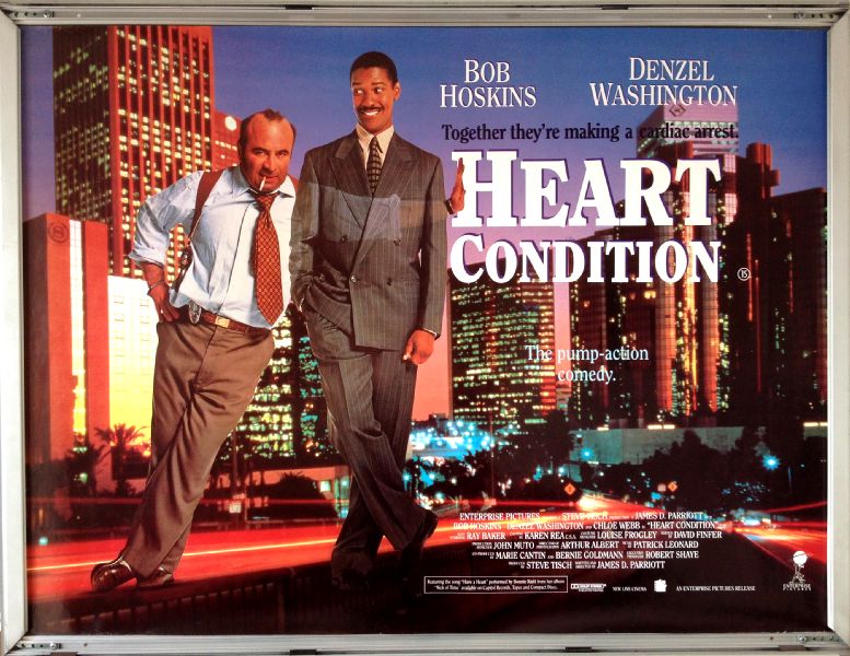 Cinema Poster: HEART CONDITION 1990 (Quad) Bob Hoskins Denzel Washington