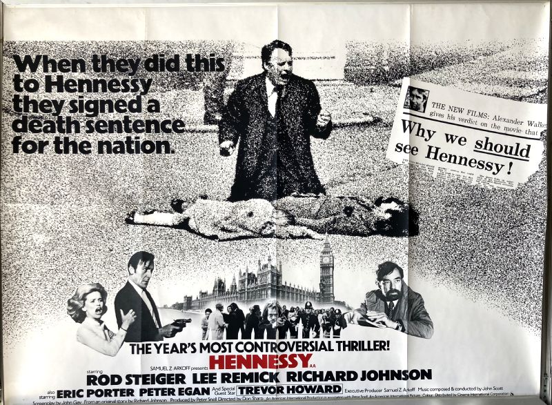 Cinema Poster: HENNESSY 1975 (Quad) Rod Steiger Lee Remick