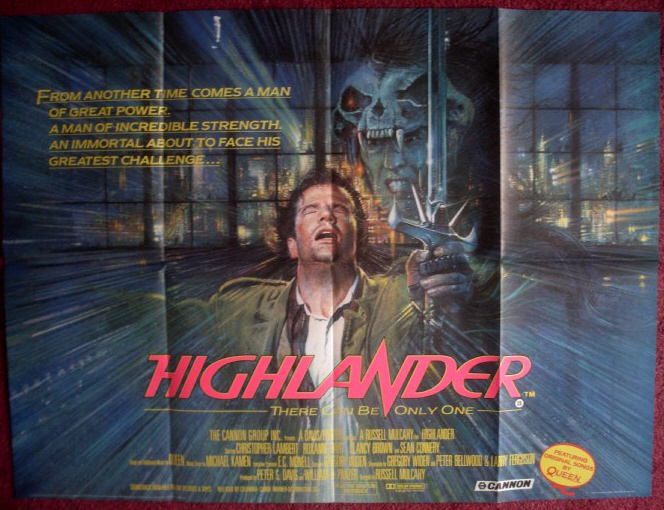 HIGHLANDER: UK Quad Film Poster