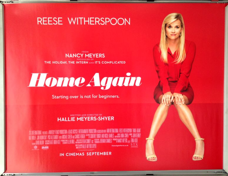Cinema Poster: HOME AGAIN 2017 (Quad) Reese Witherspoon Michael Sheen