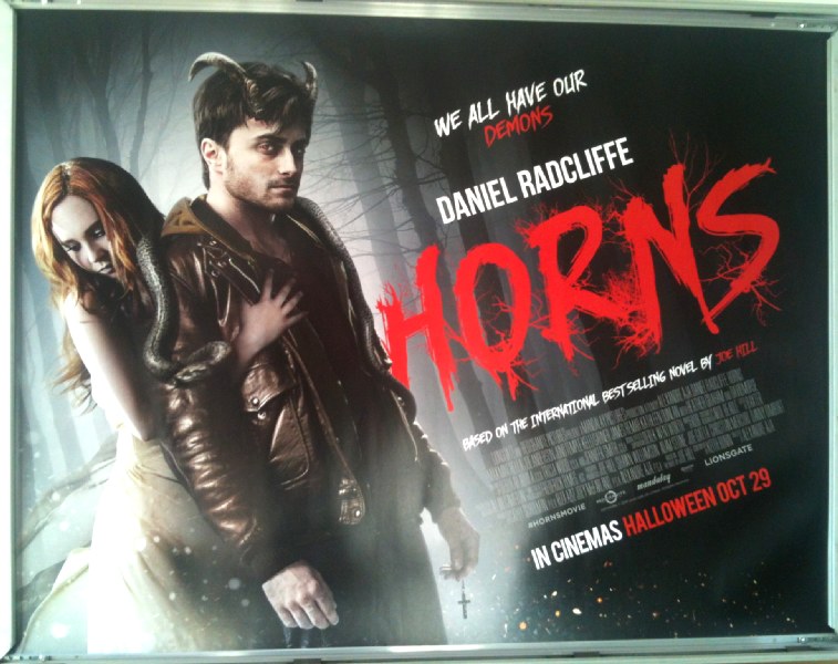 Cinema Poster: HORNS 2014 (Main Quad) Daniel Radcliffe Juno Temple Max Minghella