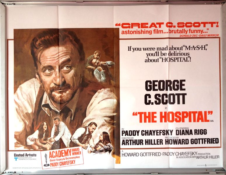 Cinema Poster: HOSPITAL, THE 1971 (Quad) George C. Scott Diana Rigg Barnard Hughes