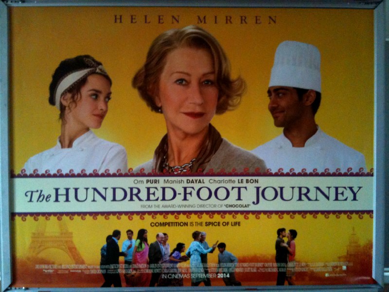 Cinema Poster: HUNDRED-FOOT JOURNEY 2014 (Quad) Helen Mirren Om Puri Manish Daya