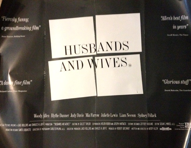 HUSBANDS AND WIVES: UK Quad Film Poster