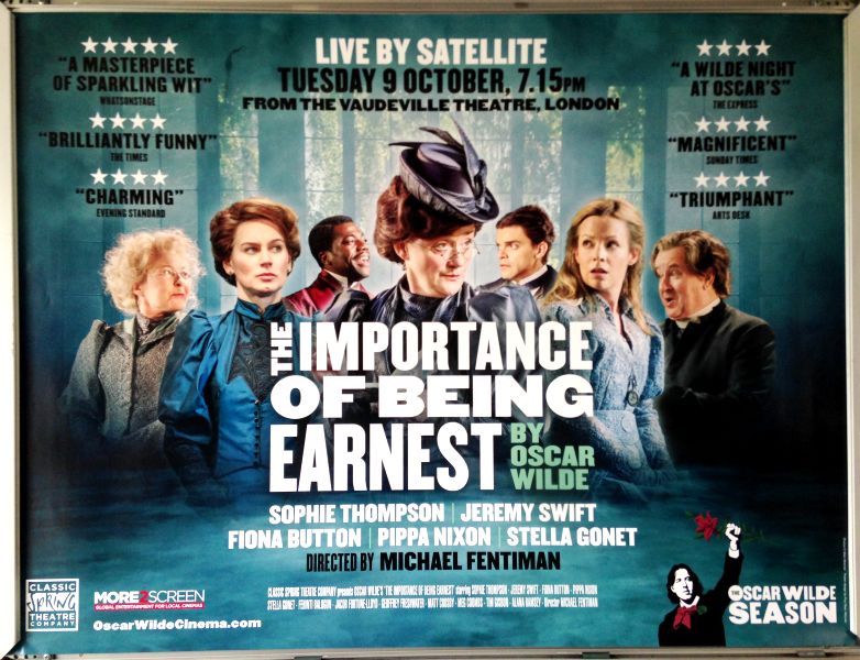 Cinema Poster: IMPORTANCE OF BEING EARNEST, THE 2018 (Live Beamback Quad)