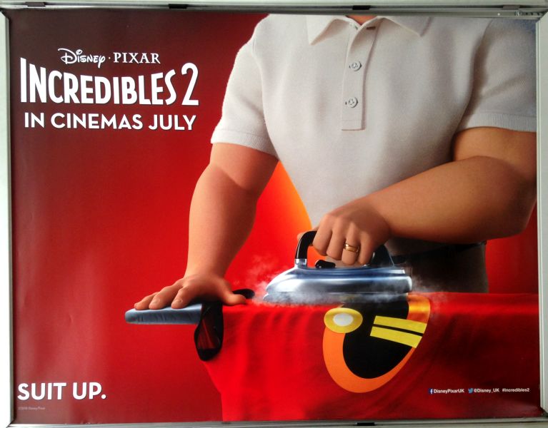 Cinema Poster: INCREDIBLES 2, THE 2018 (Ironing Quad) Craig T. Nelson Holly Hunter