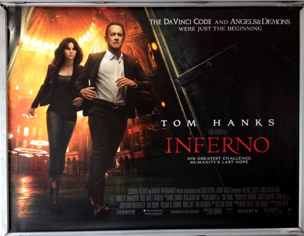 Cinema Poster: INFERNO  2016 (Main Quad) Tom Hanks Felicity Jones