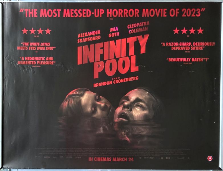 Cinema Poster: INFINITY POOL 2023 (Quad) Alexander Skarsgrd Mia Goth