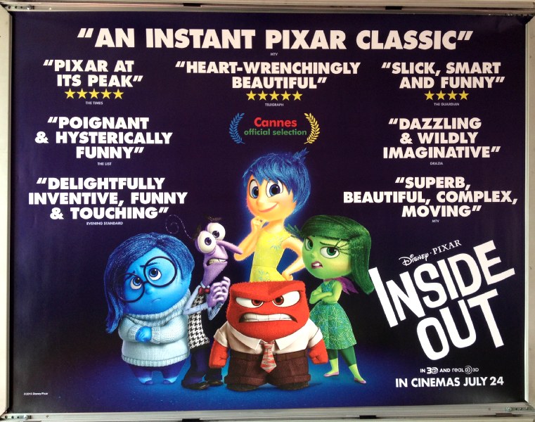 Cinema Poster: INSIDE OUT 2015 (Review Quad) Amy Poehler Bill Hader