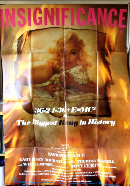 Cinema Poster: INSIGNIFICANCE 1985 (Double Quad) Nicolas Roeg Tony Curtis Cinema Poster: INSIGNIFICANCE 1985 (Double Quad) Nicolas Roeg Tony Curtis