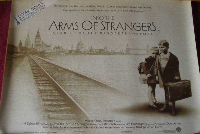 INTO THE ARMS OF STRANGERS Stories of the Kindertransport: UK Quad Film Poster