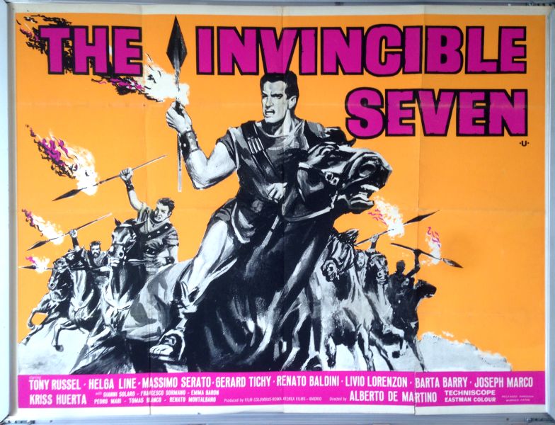 Cinema Poster: INVINCIBLE SEVEN, THE 1964 (Quad) Tom Chantrell Art Tony Russel