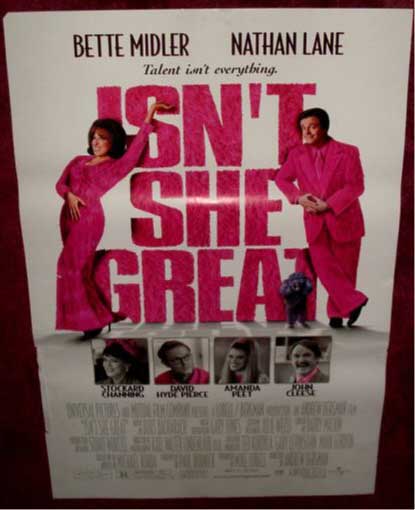 ISN'T SHE GREAT: One Sheet Film Poster