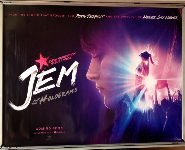 Cinema Poster: JEM AND THE HOLOGRAMS 2016 (Quad) Aubrey Peeples Stefanie Scott