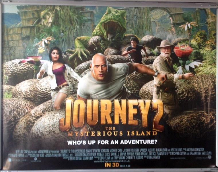 JOURNEY 2 THE MYSTERIOUS ISLAND: UK Quad Film Poster