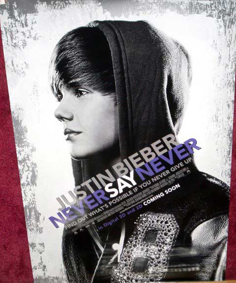 JUSTIN BIEBER NEVER SAY NEVER: One Sheet Film Poster