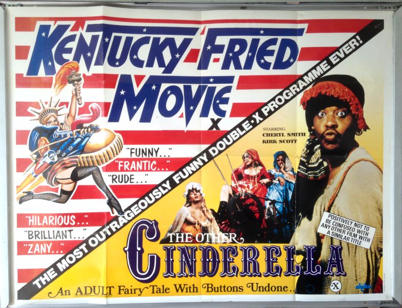 Cinema Poster: KENTUCKY FRIED MOVIE / CINDERELLA 1977 (Double Bill Quad) Tom Chantrell
