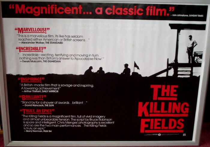 KILLING FIELDS, THE: Review UK Quad Film Poster