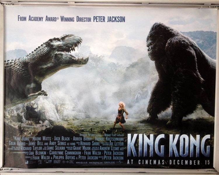 Cinema Poster: KING KONG 2005 (Advance Quad) Jack Black Naomi Watts Cinema Poster: KING KONG 2005 (Advance Quad) Jack Black Naomi Watts