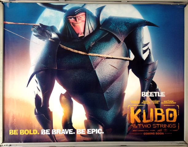 Cinema Poster: KUBO AND THE TWO STRINGS 2016 (Beetle Quad) Charlize Theron Matthew McConaughey 