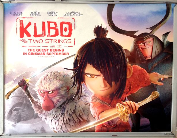 Cinema Poster: KUBO AND THE TWO STRINGS 2016 (Main Quad) Charlize Theron Matthew McConaughey 