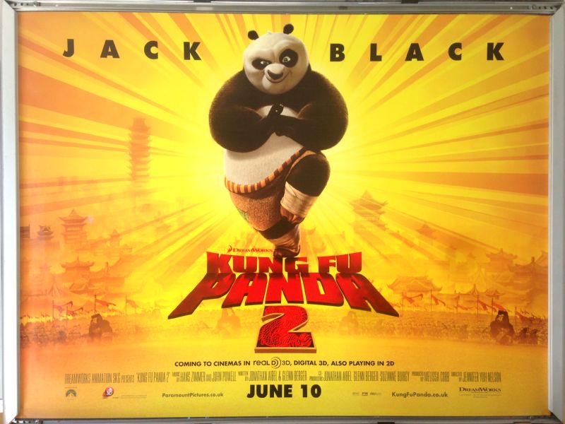 Cinema Poster: KUNG FU PANDA 2 2011 (Main Quad) Jack Black Angelina Jolie Cinema Poster: KUNG FU PANDA 2 2011 (Main Quad) Jack Black Angelina Jolie