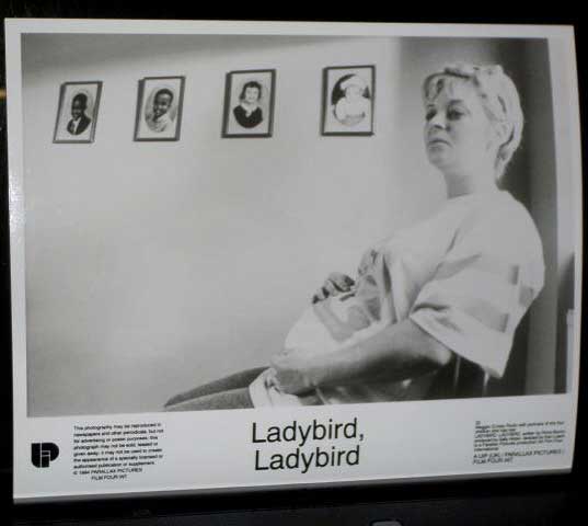 LADYBIRD, LADYBIRD: Publicity Still 22 Chrissy Rock on Chair 