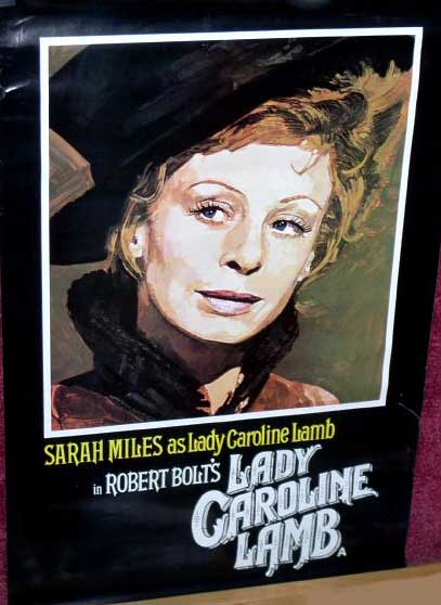 LADY CAROLINE LAMB: Sarah Miles Double Crown Film Poster