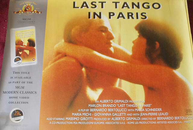 LAST TANGO IN PARIS: UK Quad Film Poster