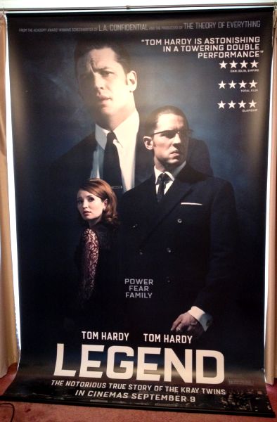 Cinema Banner: LEGEND 2015 Tom Hardy Emily Browning Taron Egerton