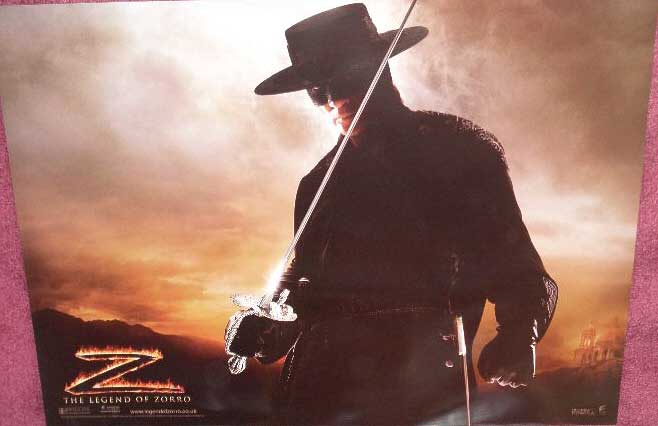 LEGEND OF ZORRO, THE: Zorro/Banderas UK Quad Film Poster