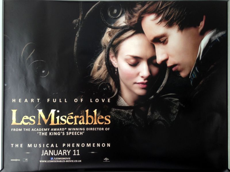 Cinema Poster: LES MISERABLES 2013 (Marius & Cosette Quad) Eddie Redmayne