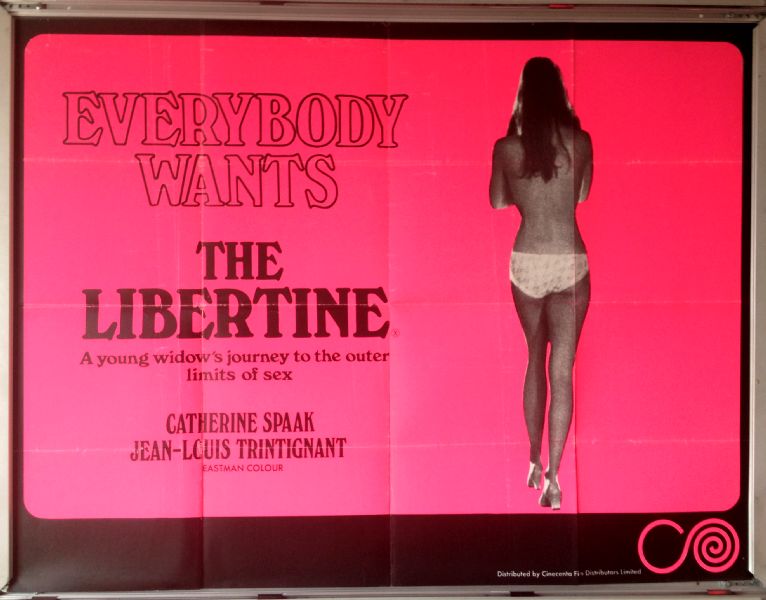 Cinema Poster: LIBERTINE, THE 1968 (Quad) Catherine Spaak Jean-Louis Trintignant Cinema Poster: LIBERTINE, THE 1968 (Quad) Catherine Spaak Jean-Louis Trintignant