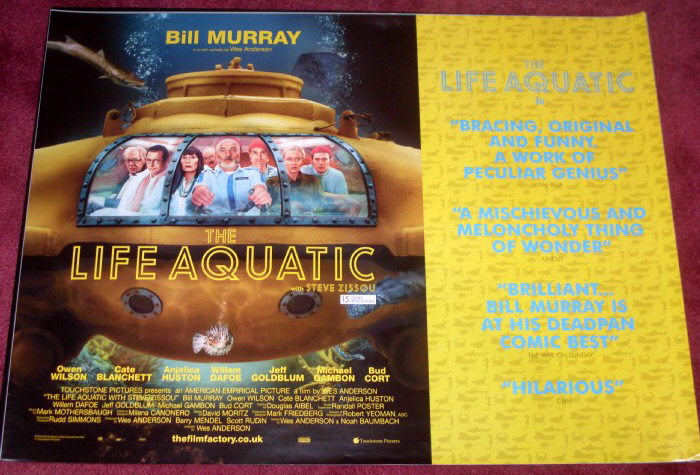 Cinema Poster: LIFE AQUATIC WITH STEVE ZISSOU, THE 2005 (Quad) Bill Murray