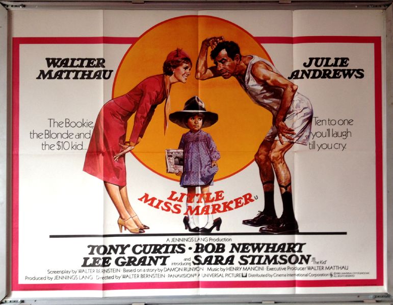 Cinema Poster: LITTLE MISS MARKER 1980 (Quad) Walter Matthau Julie Andrews Cinema Poster: LITTLE MISS MARKER 1980 (Quad) Walter Matthau Julie Andrews