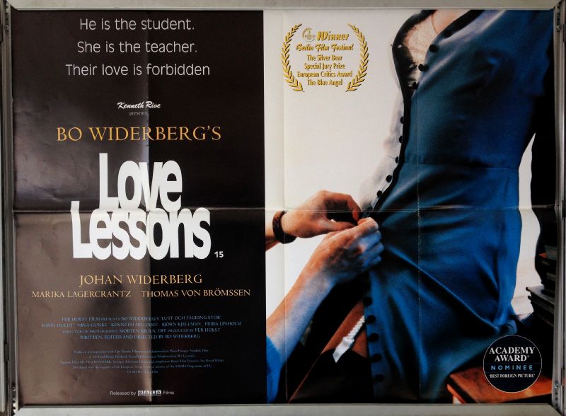 Cinema Poster: LOVE LESSONS 1997 (Quad) Johan Widerberg Marika Lagercrantz