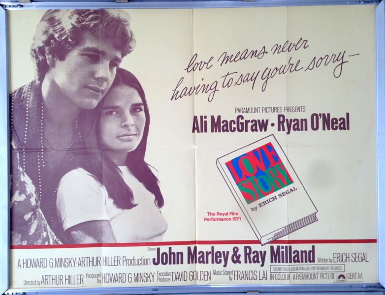 Cinema Poster: LOVE STORY 1970 (Version Two Quad) Ali MacGraw Ryan O'Neal