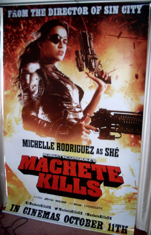 MACHETE KILLS: Michelle Rodriguez/She UK Cinema Banner