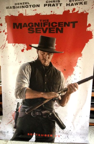 Cinema Banner: MAGNIFICENT SEVEN, THE 2016 (Faraday) Denzel Washington Chris Pratt