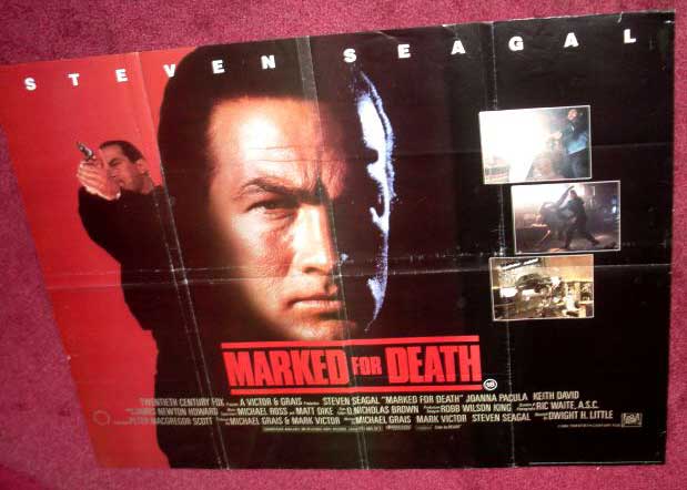 MARKED FOR DEATH: UK Quad Film Poster