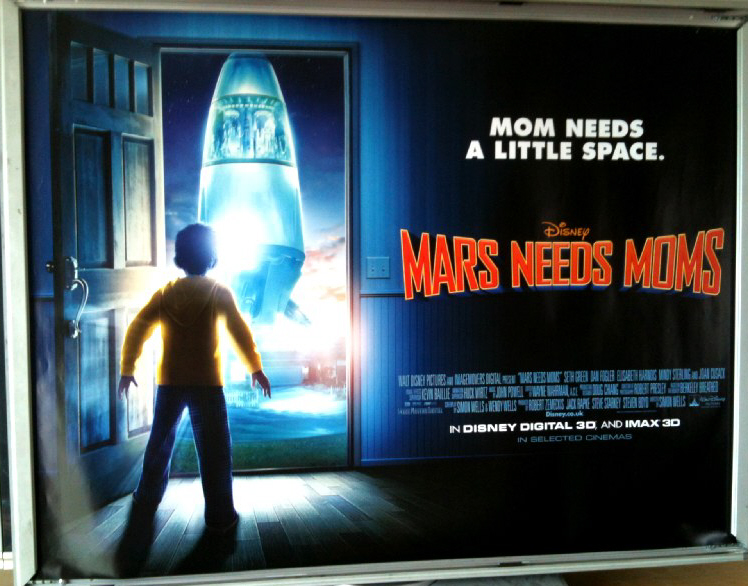 MARS NEEDS MOMS: UK Quad Film Poster