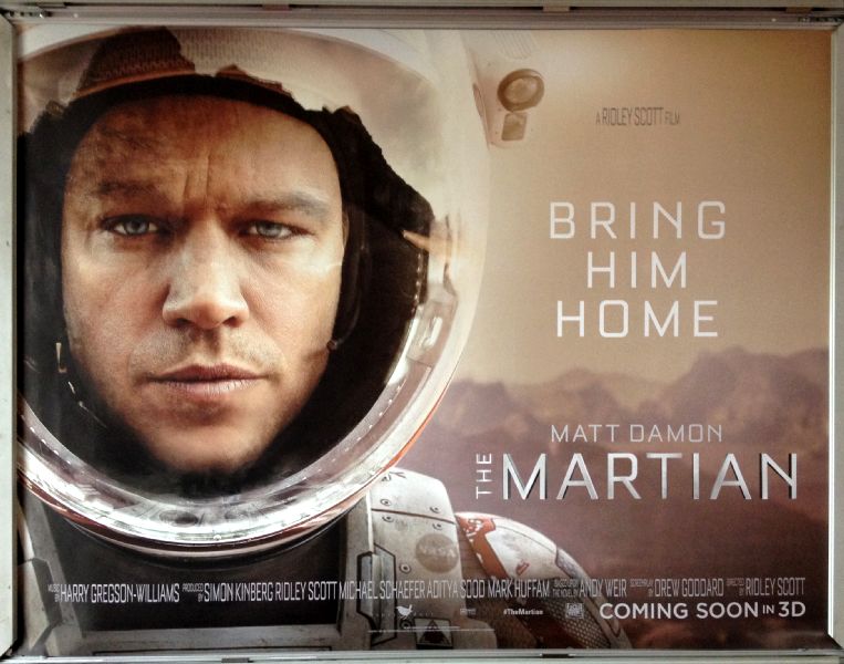 Cinema Poster: MARTIAN, THE 2015 ('Broken' Quad) Matt Damon Jessica Chastain