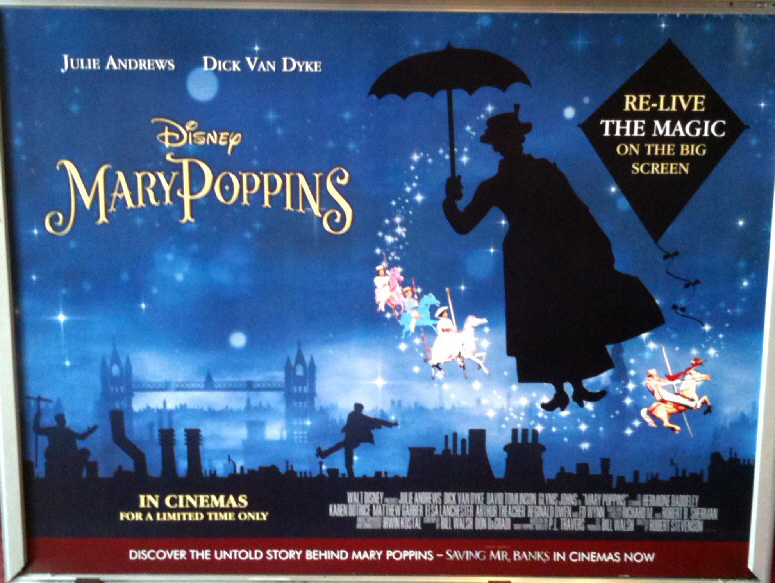 MARY POPPINS: 2013 Rerelease UK Quad Film Poster MARY POPPINS: 2013 Rerelease UK Quad Film Poster