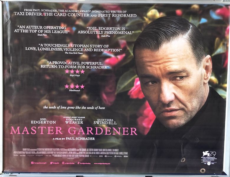 Cinema Poster: MASTER GARDENER 2023 (Quad) Joel Edgerton Sigourney Weaver